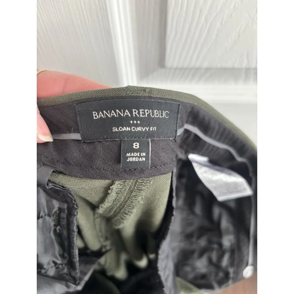 Banana Republic Sloan Pants Women's Sz‎ 6  Curvy Fit Green Stretch